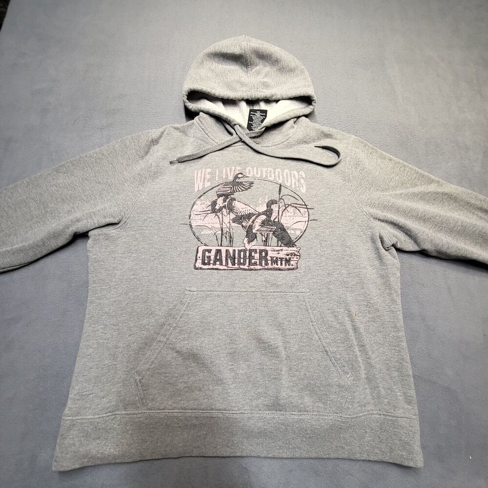 Cabelas Hoodie Womens L Gray Pullover Graphic Sweatshirt Long Sleeve - Picture 2 of 8